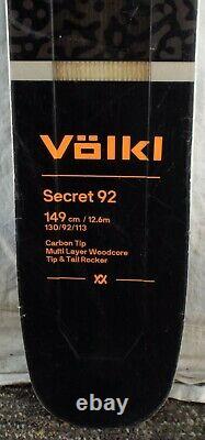 19-20 Volkl Secret 92 Used Women's Demo Skis withBindings Size 149cm #9537