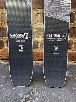 23/24 Icelantic Skis Men's Natural 101 178cm Brand New With Tyrolia Attack Bindi