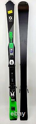 $620 High End Volkl RTM 8.0 Skis and Salomon Lithium 10 Bindings Green Used