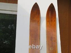 Antique wooden ski size 80`` long chalet decor nice  9977