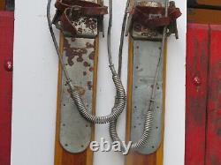 Antique wooden ski size 80`` long chalet decor nice  9977