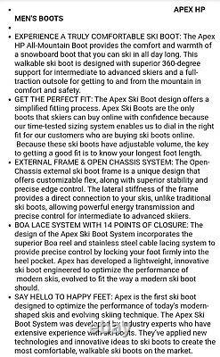 Apex HP Mens 28.0 Ski Snowboard All Mountain Boots Black/org Exc Cond Boa Lace