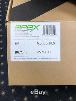 Apex HP Ski Boot Mondo Cm 29.0 US 11 Black/Orange Comfortable All Mountain