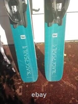 Blizzard Black Pearl 82 ladies snow skis 145 w-Bind (inc POLES at BuyItNow)