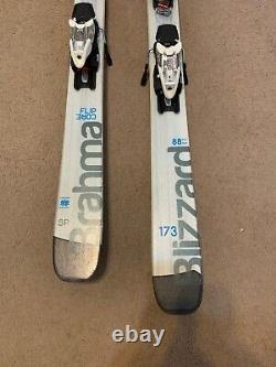 Brahma Blizzard 173 88mm Snow Skis with Bindings