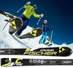 Fischer Cruzar Fire 165cm Downhill All Mountain Skis & Bindings Like New