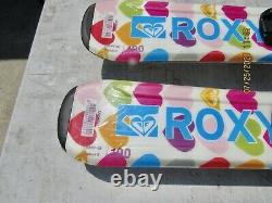 Girls Youth Roxy Polka Dot Snow Skis 100cm Roxy Bindings Excellent Condition