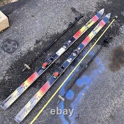 Head radial magnum skis 195cm with tyrolia 650 bindings Lightly Used & Poles