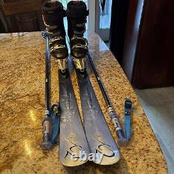 K2 146 cm Skis, Bindings & Size 26.5 Nordica Boots 120 cm Ski Poles