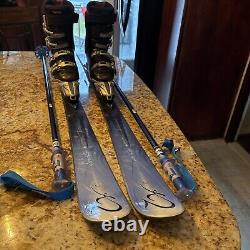 K2 146 cm Skis, Bindings & Size 26.5 Nordica Boots 120 cm Ski Poles