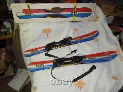 K2 FATTY Snow Blades SKI with Bindings, Red White Blue! 90 cm SKIS All Levels NOS