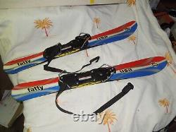 K2 FATTY Snow Blades SKI with Bindings, Red White Blue! 90 cm SKIS All Levels NOS