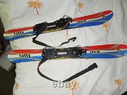 K2 FATTY Snow Blades SKI with Bindings, Red White Blue! 90 cm SKIS All Levels NOS