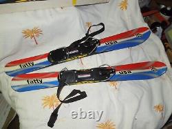 K2 FATTY Snow Blades SKI with Bindings, Red White Blue! 90 cm SKIS All Levels NOS