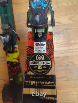 K2 Shreditor 85 Skis 129cm With Marker bindings Good Used Condition