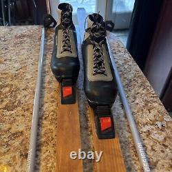 Karhu LL Bean 190 cm Cross Country Skis with Rottefella NNN Bindings+125 cm Poles