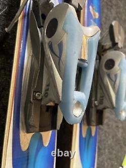 Mens Skis Rossignol 158 cm B2 Bandit Axitec 110 Bindings 116-78-105 Blue White