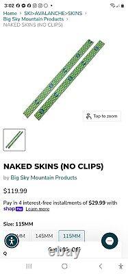 NEW BIG SKY MOUNTAIN ALL MOUNTAIN NYLON SKI SKINS WithTAIL CLIPS. UP TO 182s