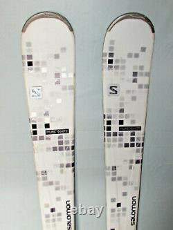 Salomon PURE WHITE women's all mtn skis 159cm with Salomon L10 adjust. Bindings