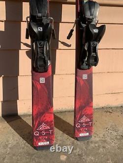 Salomon QST Lux Jr 140cm Skis With Salomon Bindings Red