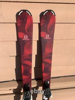 Salomon QST Lux Jr 140cm Skis With Salomon Bindings Red