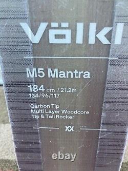 VOLKL MEN'S M5 MANTRA 184 cm + Warden 11 Binding GREAT CONDITON
