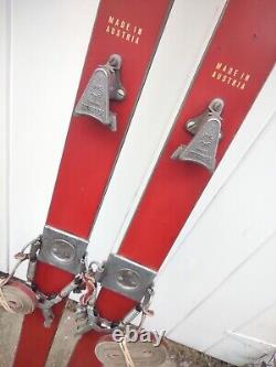 Vintage Early 60s Kästle Slalom R Race Skis 210 cm with Marker Bindings Longthongs