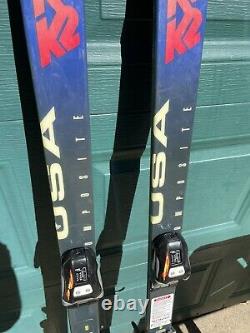 Vintage K2 Slalom 8.3 USA Composite 170 cm Marker Bindings Skis Snow Winter