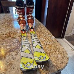 Volki Racetiger 142 cm Skis, Adjustable Bindings & Size 24.5 Technica Race Boots