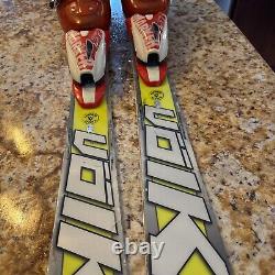 Volki Racetiger 142 cm Skis, Adjustable Bindings & Size 24.5 Technica Race Boots