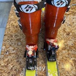 Volki Racetiger 142 cm Skis, Adjustable Bindings & Size 24.5 Technica Race Boots