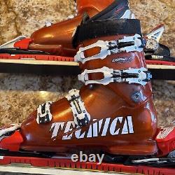 Volki Racetiger 142 cm Skis, Adjustable Bindings & Size 24.5 Technica Race Boots